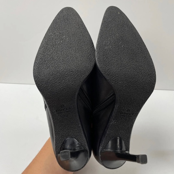 Authentic Gucci Black Leather Ankle Booties. - Picture 4 of 8